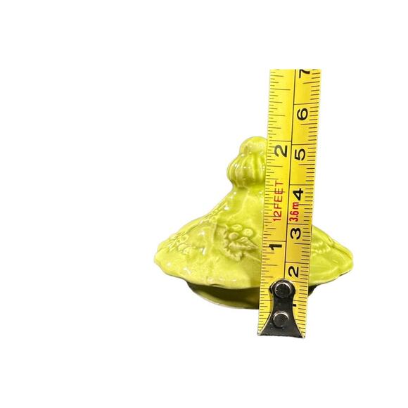 Vintage Lenox Ceramic Handcrafted Lidded Trinket Jar Green Japan 4” - Picture 12 of 14